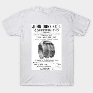 John Dore & Co. Coppersmiths - 1910 Vintage Advert T-Shirt